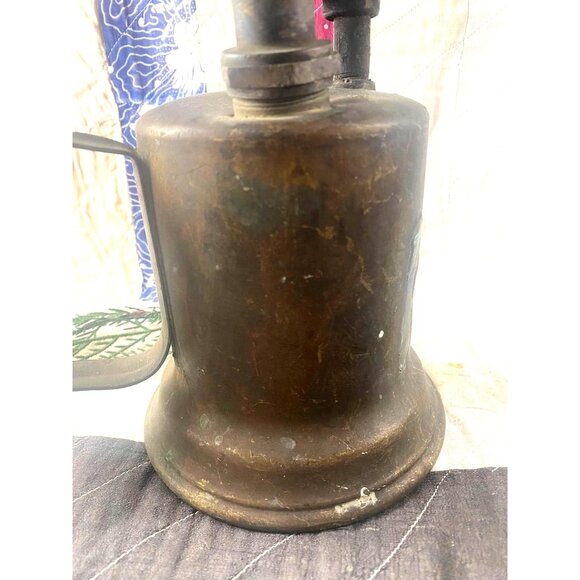 Vintage Brass Blow Torch Otto Bernz With Wooden Handle & Adjustable Valve - Picture 8 of 9